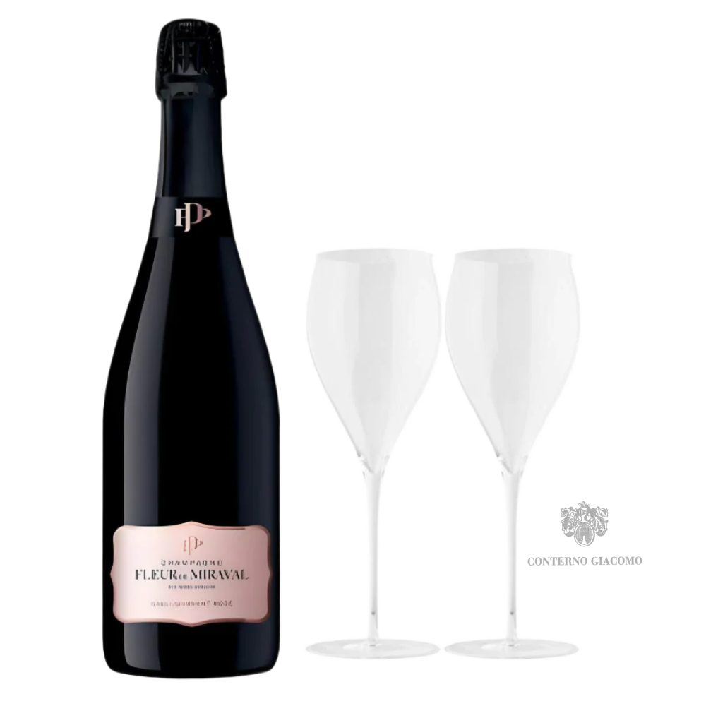 (Bundle Special) Fleur De Miraval Exclusivement Rose 3, FREE 2x Conterno Symphony Wine Glass